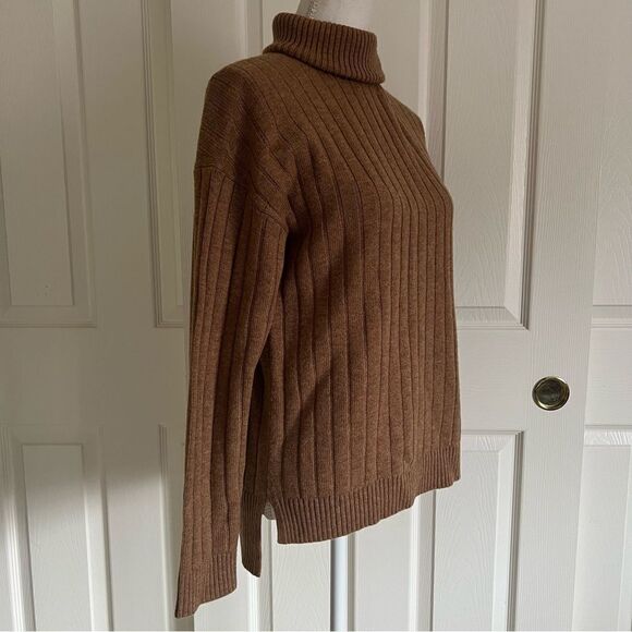 Theory Wool & Cashmere-Blend Tunic Sweater Brown size p / US 0 NEW MSRP $375 - Picture 5 of 8